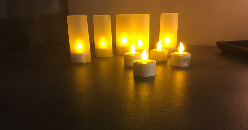 6x LED Teelichter Elektrische Flammenlose LED Kerzen Teelicht mit Fernbedienung