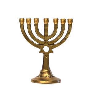 Jüdischer Kerzenständer mit Davidstern Symbol
