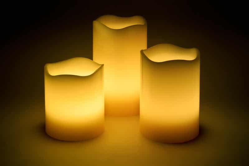 Flammenlose Flackernde LED Kerzen Säule Echtwachskerzen Dekoration für 