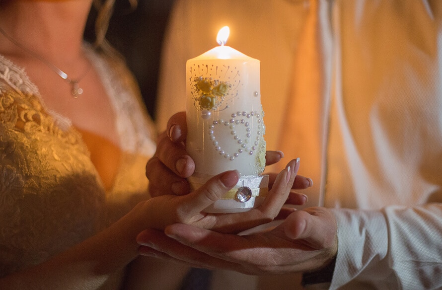 Mini Kerze als Geschenk für die Hochzeitsgäste