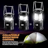 LE LED Camping Laterne zusammenklappbar haltbar 30 LEDs, Batteriebetrieb, Wasserdicht, tragbare Außenleuchte für Wandern, Camping, Notfall, Ausfälle, Nachtlicht, Gartenlaterne -