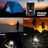 LE LED Camping Laterne zusammenklappbar haltbar 30 LEDs, Batteriebetrieb, Wasserdicht, tragbare Außenleuchte für Wandern, Camping, Notfall, Ausfälle, Nachtlicht, Gartenlaterne -