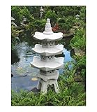 3-geschößige Japanische Steinlaterne - aus 9 Teilen bestehend für den Garten