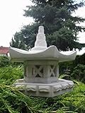 Japanische Gartenlatern – Steinlaterne „Vogelhaus“ auch als Futterstelle geeignet - 2