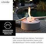 Beske-Betonfeuer mit ‚Dauerdocht‘ | Durchmesser 24cm | Wiederbefüllbare Gartenfackel | ‚Unendliche‘ Brenndauer durch umweltfreundliches Recycling von Kerzenwachs - 3