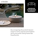 Beske-Betonfeuer mit ‚Dauerdocht‘ | Durchmesser 24cm | Wiederbefüllbare Gartenfackel | ‚Unendliche‘ Brenndauer durch umweltfreundliches Recycling von Kerzenwachs - 4