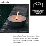 Beske-Betonfeuer mit ‚Dauerdocht‘ | Durchmesser 24cm | Wiederbefüllbare Gartenfackel | ‚Unendliche‘ Brenndauer durch umweltfreundliches Recycling von Kerzenwachs - 6