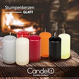 Smart Planet® Kerzen Ambiente Weihnachten – 4er Set Adventskranz Kerze grau Stumpenkerzen in 4 Größen Weihnachtskerzen Glatt für den Weihnachtskranz - 5