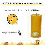 4 große Stumpen Kerzen à 360 Gramm, Höhe 12,5 cm, Durchmesser 6,5 cm. BIENENWACHS KERZEN aus reinem Imkerwachs – aus der Schwarzwälder Kerzenmanufaktur - 3