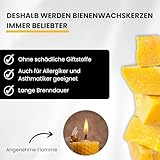 4 große Stumpen Kerzen à 360 Gramm, Höhe 12,5 cm, Durchmesser 6,5 cm. BIENENWACHS KERZEN aus reinem Imkerwachs – aus der Schwarzwälder Kerzenmanufaktur - 4