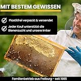 4 große Stumpen Kerzen à 360 Gramm, Höhe 12,5 cm, Durchmesser 6,5 cm. BIENENWACHS KERZEN aus reinem Imkerwachs – aus der Schwarzwälder Kerzenmanufaktur - 7