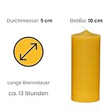 4 mittelgroße Wabenkerzen. BIENENWACHS KERZEN aus Imkerwachs – aus der Schwarzwälder Kerzenmanufaktur. Höhe 10 cm Durchmesser 5 cm - 9