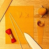 Paint it Red Bienenwachs-Kerzen selber Machen | 100% reines Bienenwachs aus Deutschland | DIY Bastel-Set für 5 Kerzen aus Bienenwachsplatten | Mit Deko-Band und Ausstechformen - 3