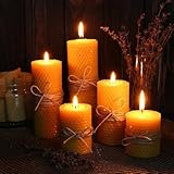 2 große Wabenkerzen. BIENENWACHSKERZEN aus reinem Imkerwachs – aus der Schwarzwälder Kerzenmanufaktur. Höhe 18 cm Durchmesser 5 cm - 2