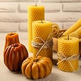 4 große Wabenkerzen. BIENENWACHS KERZEN aus 100% Imkerwachs – aus der Schwarzwälder Kerzenmanufaktur. Höhe 15 cm Durchmesser 5 cm - 5