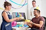 Talking Tables Birthday Bash; Streifenmusterkerzen mit 24 Haltern für Geburtstage und Partys (24 pro Pack) - 8