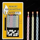 AIU 10 Stück Magische Kerzen – Magic Relight Lustige Geburtstagskerzen Nicht ausblasbare - 3