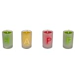 Out of the Blue 181027 Kerze im Glas, Happy Birthday, 13-er Set in PVC-Box, Circa 3 x 5 cm, Mehrfarbig - 3