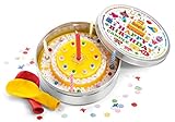 DONKEY Products Kerze in Dose Candle to Go Birthday, Geburtstagskuchen, inkl. 8 Mini-Kerzen, Ø 8 cm, 220206 - 3