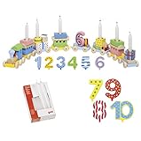 Die LuLuGoS Goki Geburtstagszug Zahlen 1-10 10er Set Kerzen weiß