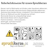 Spruchkerze ~ Für immer im Herzen ~ grau ~ 20cm ~ 680g Ø7,5cm ~ Trauer-Kerze mit Spruch ~ Brenndauer ca 70 Std - 2