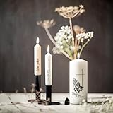 Wiedemann Trauerkerze Ornament verziert, Wachs, Weiß, 20 x 8 cm - 2