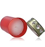 Unbekannt Grablicht Brenner Nr. 3 mit Golddeckel ROT, Dauerbrenner, 5er Set, Grabkerzen, Tagebrenner - 4