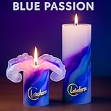 Candela Lotus-Kerze ART Blue Passion 23 cm - 3