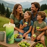 Candela Lotuskerze Art Green Lilac 23 cm - 4