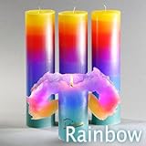 Candela Lotus-Kerzen RAINBOW 23 cm - 2