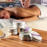 infactory Kerze: 3in1-Massagekerzen: Licht, Duft & Massageöl, 4 Stück (Teelicht mit Duftöl) - 2