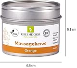 Greendoor BIO Massagekerze Orange, 100 ml – BIO Sojawachs & BIO Babassuöl, natur-reines Orangen-Öl – vegan, rußt nicht, keine Tierversuche – besonderes Geschenk, Massageöl Massage Öl - 6