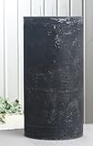 Rustik-Dreidochtkerze, 30 x 15 cm Ø, anthrazit-schwarz