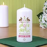 Herz & Heim® Osterkerze – Frohe Ostern – mit Aufdruck Ihres Wunschtextes - 3