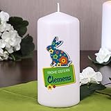 Herz & Heim® Kerze mit Hasen zu Ostern inkl. Namensaufdruck - 2