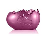 Offenes Ei mit Hase Pink Stahleffekt 90 x 160 mm, 2 Stück