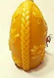 Honig Kerze Handgemacht aus Bienenwachs Motiv Osterei, Ei Bienenwachskerzen, Dekoration Beeswax Candles - 2