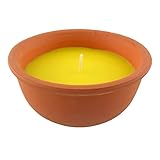 3 Stück Citronella Kerze XL im Terracotta Ton Topf Outdoor Anti Mücken Kerze - 2