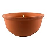 3 Stück Citronella Kerze XL im Terracotta Ton Topf Outdoor Anti Mücken Kerze - 3