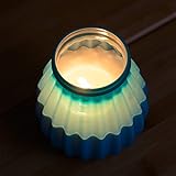 Hussala Bonfire Citronella Duft Kerzen mit Kunststoff-Windlicht-Glas (Outdoor & Indoor-Kerze) Brennzeit 40 h - türkis [4 Stück] - 9