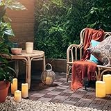 LED Außenkerze Gartendeko mit Zeitschaltuhr 22,5cm Batteriebetrieb Lights4fun - 4