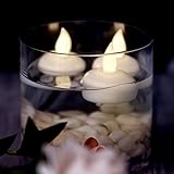 AGPTEK LED Schwimmenkerzen 12er Pack Schwimmende LED Teelichter Wasserdichter Flammenlose Kerzen für Pool Badewanne Teich Party und Hochzeit
