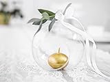 emozionarsi – 50 Schwimmkerzen Gold Gold Durchmesser 4 cm Hochzeit Tischdeko Wedding Töpfe Wasser - 9