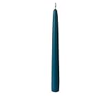 Dehner Spitzkerzen, 12 Stück, Ø 2.4 cm, Höhe 24 cm, petrol - 2