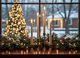 4er Set Elfenbein Wachs LED Spitzkerzen mit Timer Funktion, Led Stabkerzen Tafelkerzen, Warmweißes Licht, 27.5cm, Fernbedienung und Batterien enthalten - 8