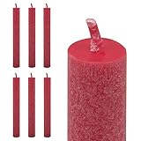 AMABIENTE – Designcandles rot Designcandles Rondo Stabkerze, Pflanzenwachs, feuerrot, 19,0 x 2,2 x 2,2 cm, 19 x 2.2 x 2.2 cm, 4-Einheiten - 2