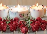 Candelava Duftkerze Soja Erdbeeren Minze Geschenk Kerze aus Bio Sojawachs ätherisches Öl Geschenkbox Lange Brenndauer vegan Massagekerze - 5