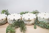 Zedernholz Bio Soja Kerze handgefertigt mit echtem Zedernholz Aromatherapie in Geschenkbox Weihnachten Adventskerze lange Brenndauer - 3
