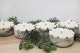 Zedernholz Bio Soja Kerze handgefertigt mit echtem Zedernholz Aromatherapie in Geschenkbox Weihnachten Adventskerze lange Brenndauer - 6