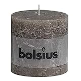 BOLSIUS RUSTIC Stumpenkerze 100 x 100 mm taupe - 2